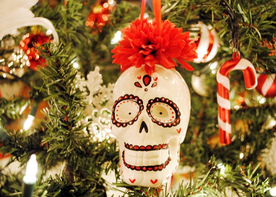 Sugar Skull Christmas Ornaments 