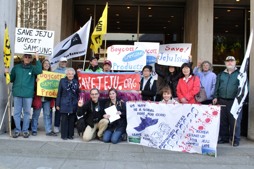 Puget Sound Nuclear Free Zone Protest at Seattle Korean Consulate to Save Jeju Island
