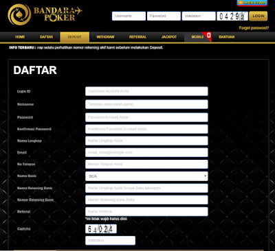 Cara Mendaftar Poker online 