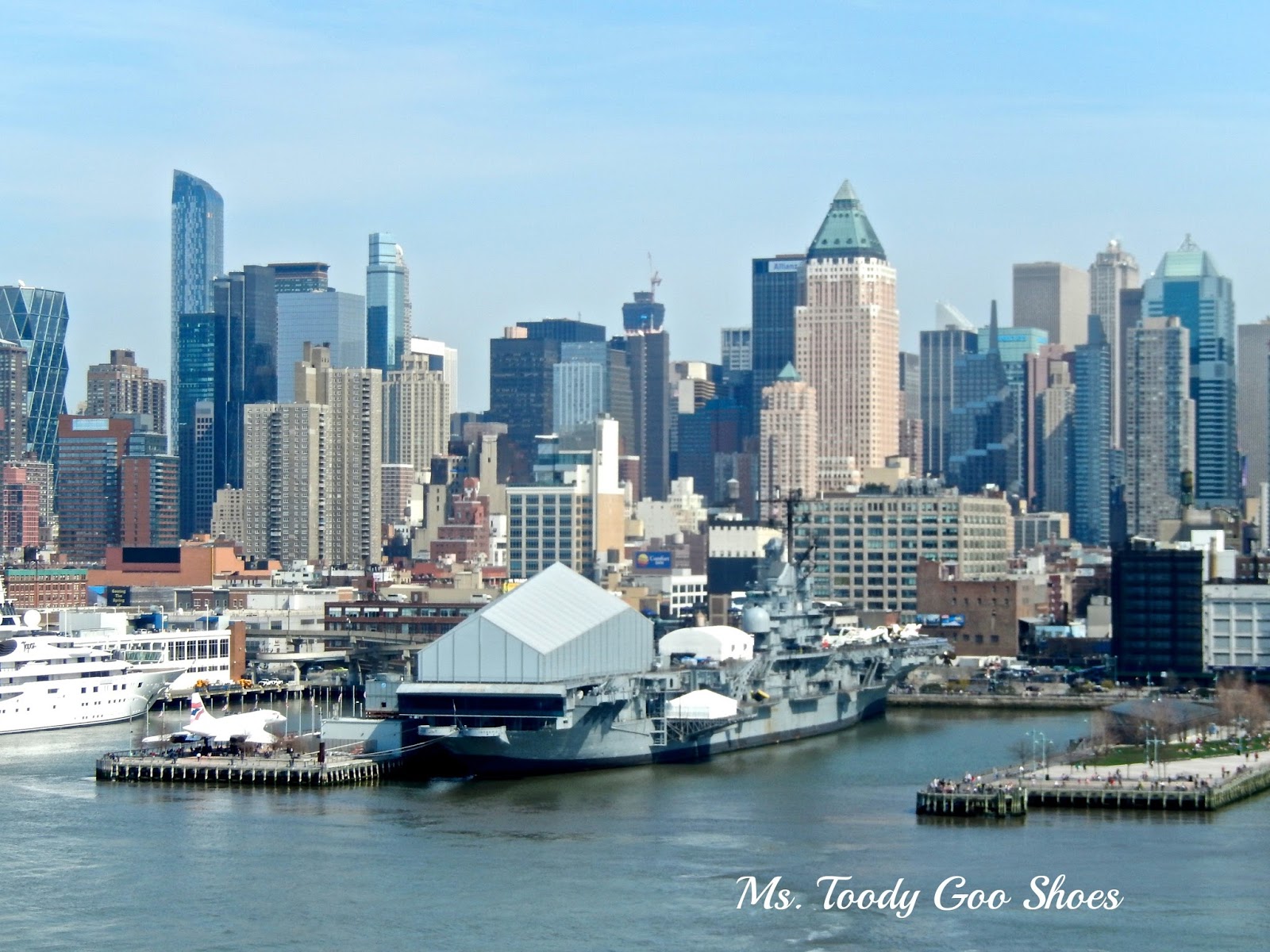 NYC Skyline from Norwegian Breakaway Cruise Ship  --- Ms. Toody Goo Shoes