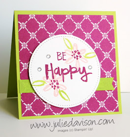 Stampin' Up! Paint Play : Be Happy Card ~ www.juliedavison.com