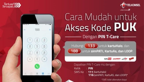 cara membuka kode puk telkomsel