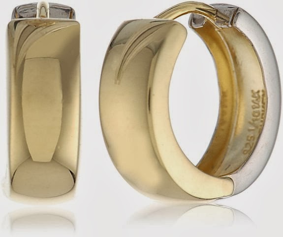 Huggie Earrings For Women Bonded Sterling Silver And 14k Two Tone Huggie Earrings For Women
