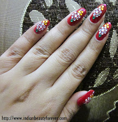 indian nail bridal nails rhinestones liked hope