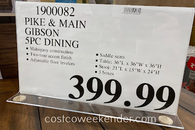 Deal for the Pike & Main Gibson 5-piece Counter Height Dining Set at Costco