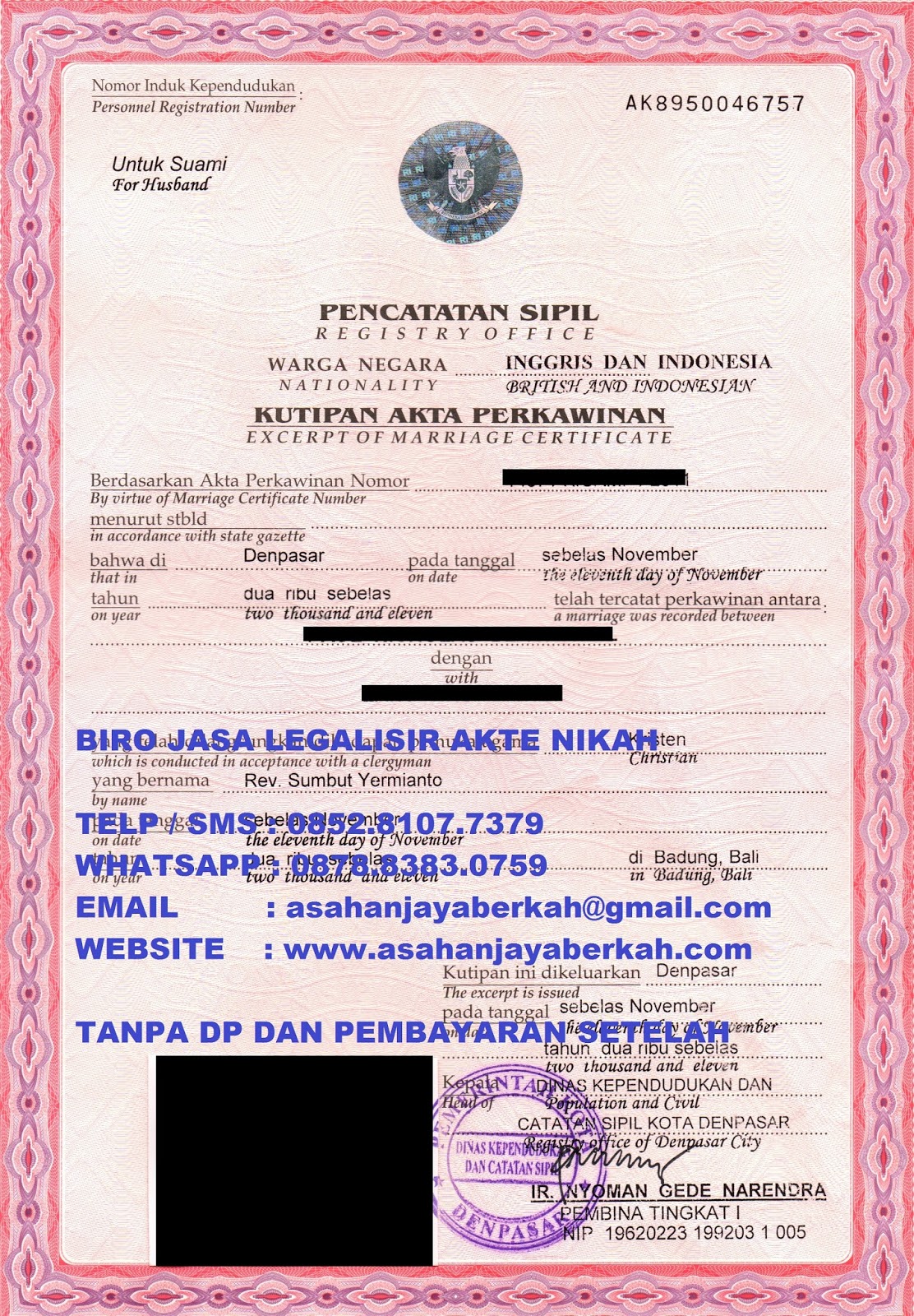 Legalisir Surat Nikah N Lahodkovetechlabelga
