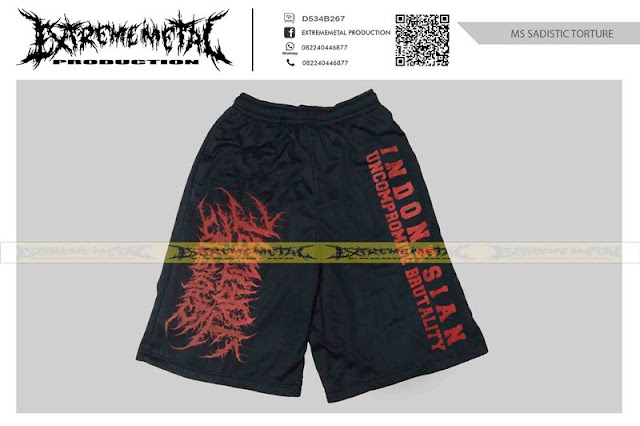 MEN'S SHORTS SADISTIC TORTURE - Indonesian Uncompromise Brutality ( Red )