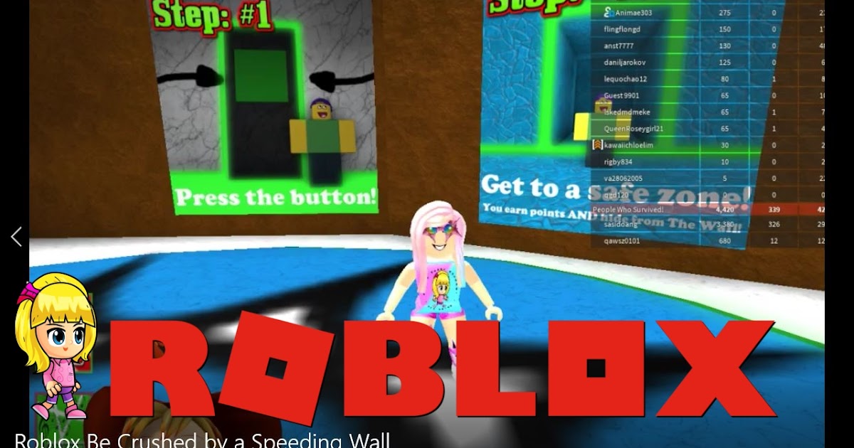 Chloe Tuber Roblox Be Crushed By A Speeding Wall Gameplay