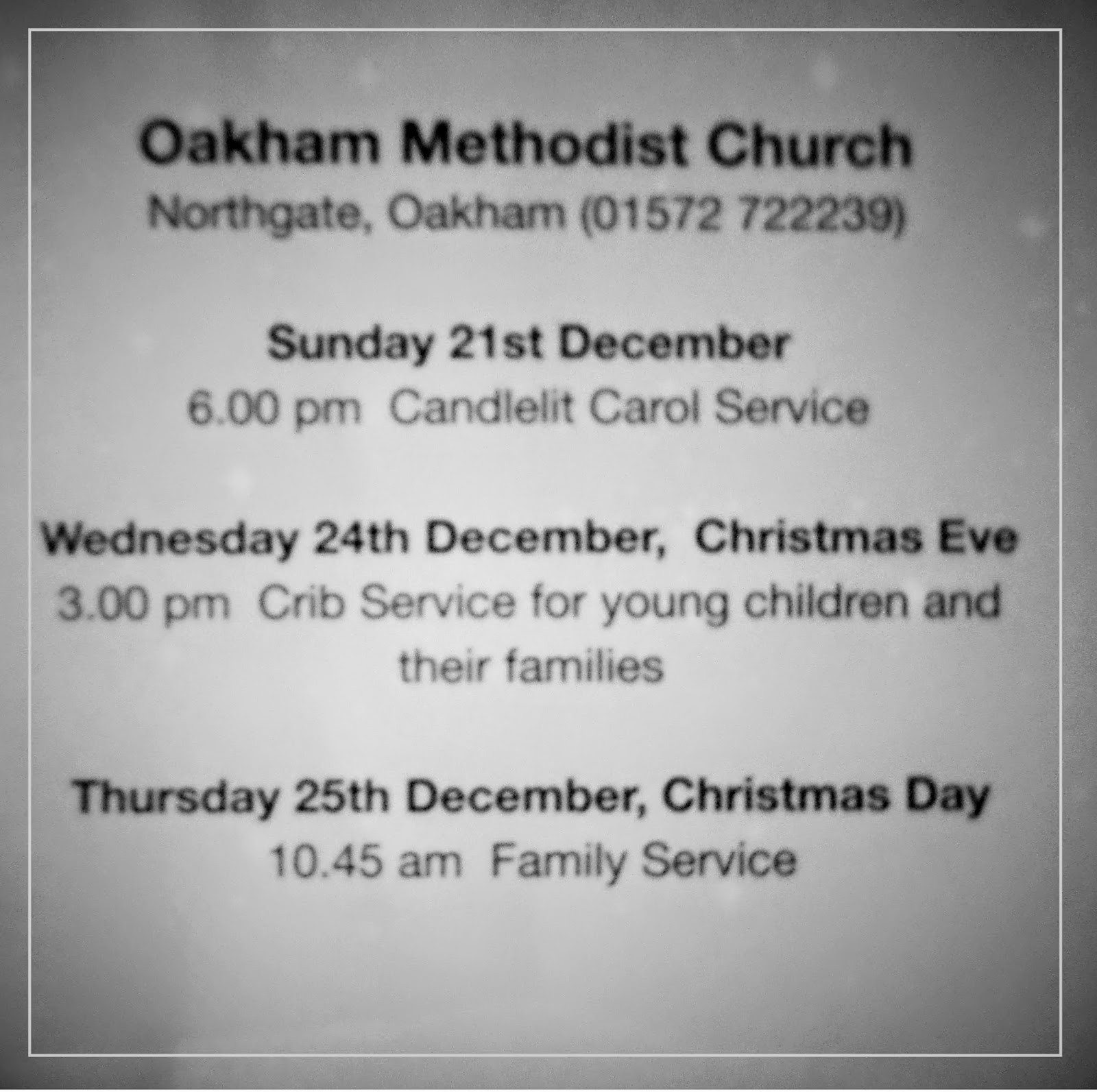 Martin Brookes Oakham The Methodist Church Christmas Services Oakham Rutland