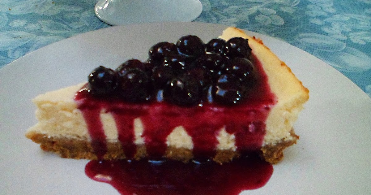 Vanilla Cheesecake with Blueberry Compote Recipe