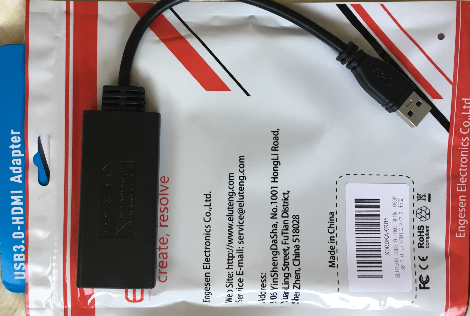 HDMIをUSB3.0へ接続、ELUTENG USB HDMI変換アダプターを購入-ずどーんどこ