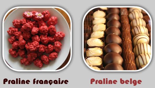 Différence entre praline française et praline belge