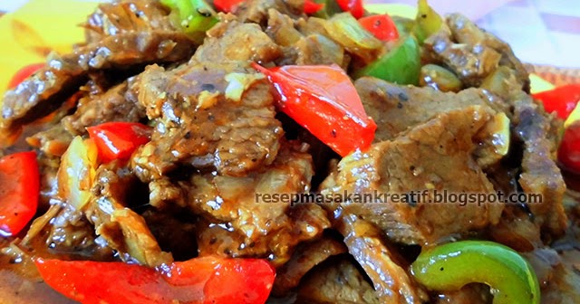 Resep Sapi Lada Hitam Oriental SEDERHANA | Resep Juna