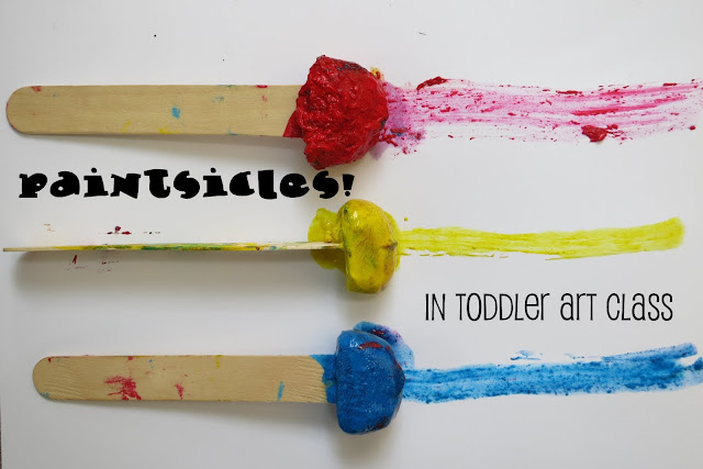 http://librarymakers.blogspot.com/2013/08/toddler-art-class-paintsicles.html