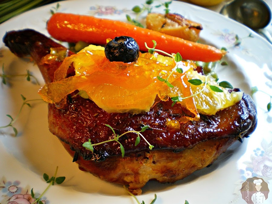 Pato confitado a la naranja