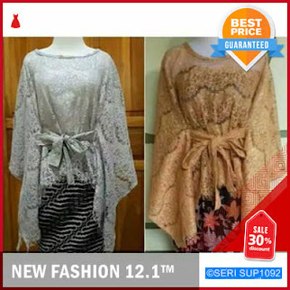 SUP1092C30 Cape Brukat Tali Pita Depan Glitter BMGShop