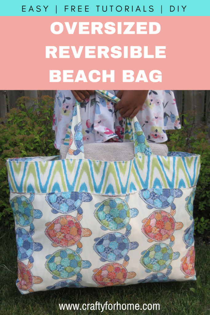 QUILTING WITH AREA 3 Easy Reversible Beach Bag Tutorial by Crafty for Home
