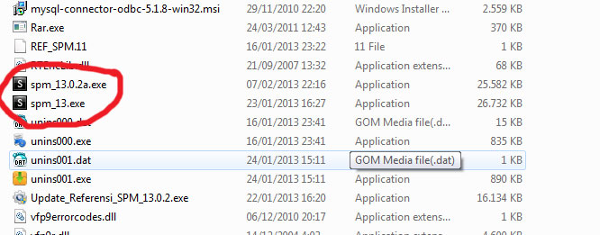 Update Aplikasi SPM 2013 v.13.0.2.a (Added: 7 Pebruari 2013)