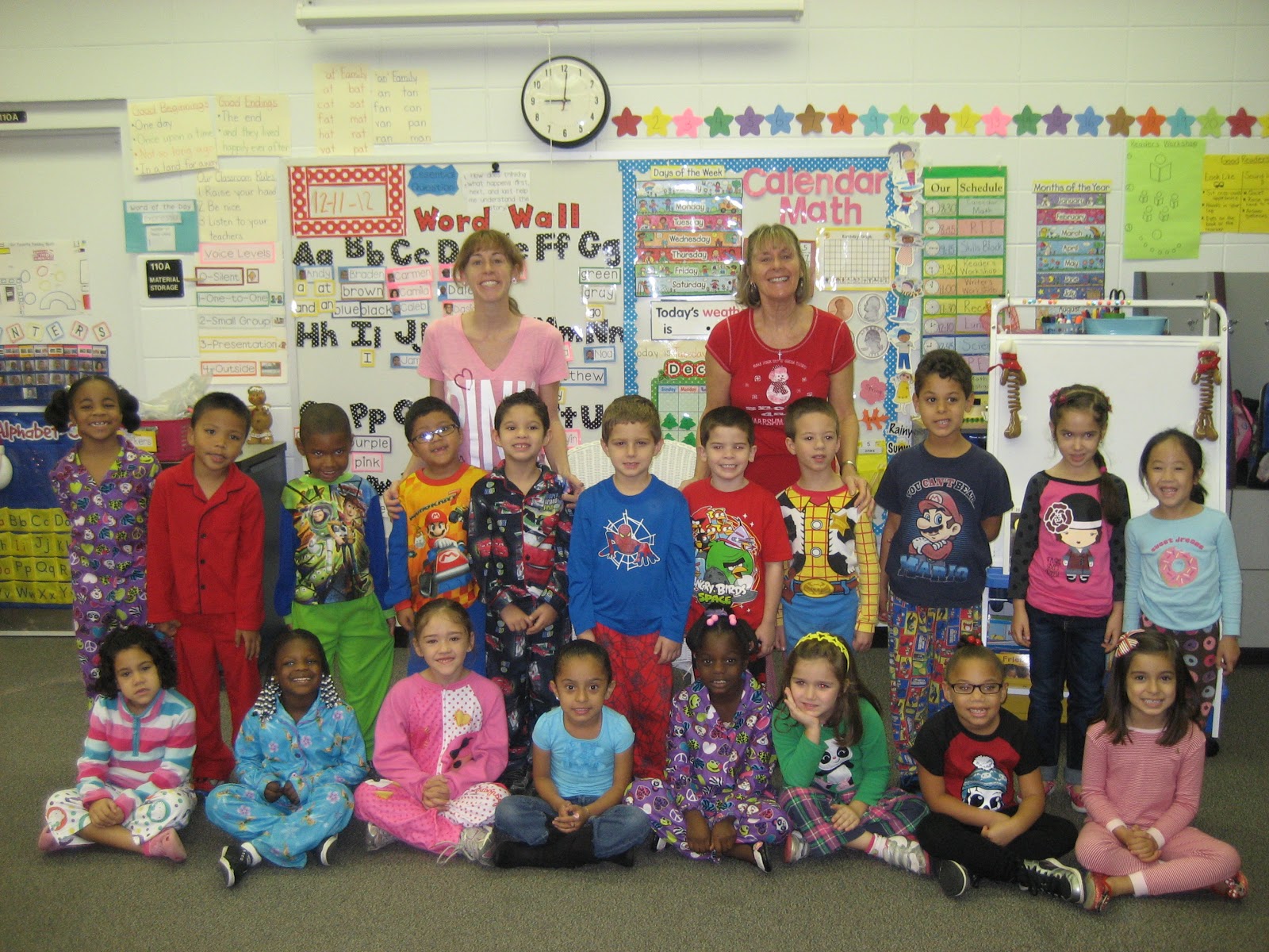 Mrs. Bush's Kindergarten Class Polar Express Pajama Party!