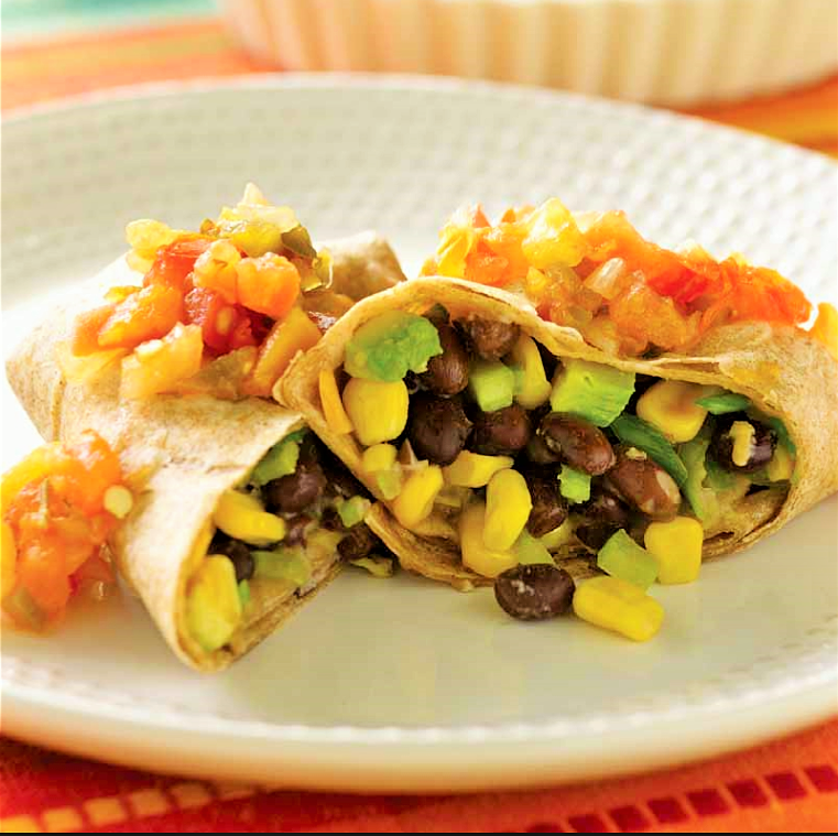 Corn and black bean burritos recipe HEALTH GUIDE 911