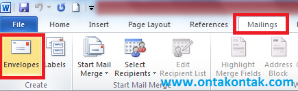 Cara Membuat Format Amplop Dan Print Amplop Surat Di Word