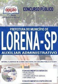 Baixar Apostila Prefeitura de Lorena 2019 PDF