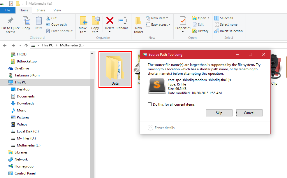 Delete Filename Too Long