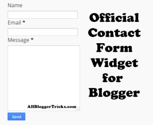 Official Blogger Contact Form