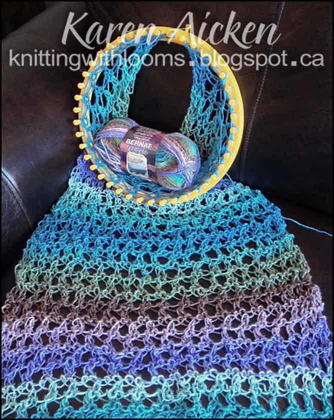 Knitting With Looms: Waves of Lace Shawl