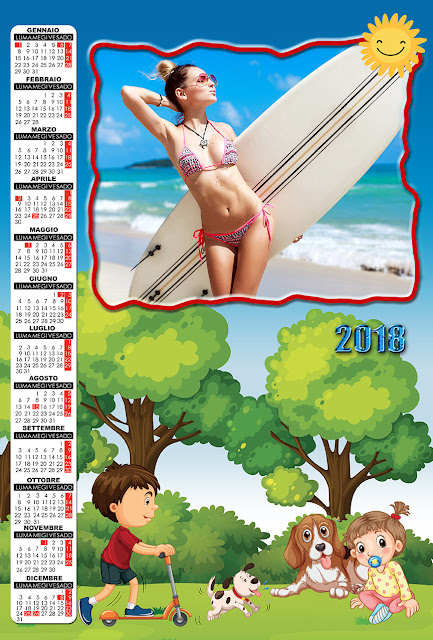 Calendario 2018 per bambini Calendario 2018 per bambini