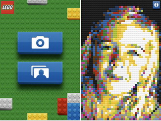 Lego Photo iPhone App converts photos into a brick mosaic