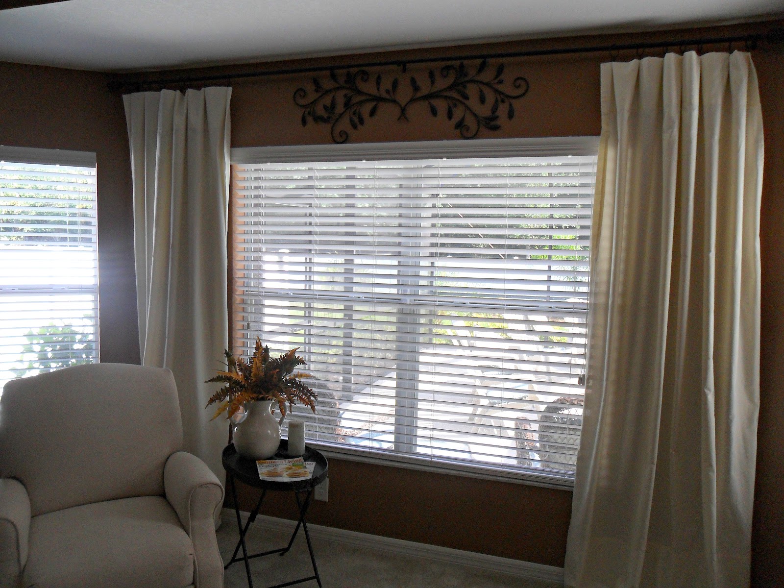 Robin Flies South... EZ Pottery Barn Knock Off Curtains