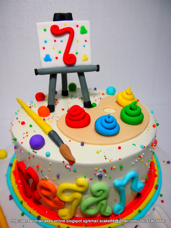 The Sensational Cakes WATERCOLOR THEME CAKE SINGAPORE / COLORING THEME