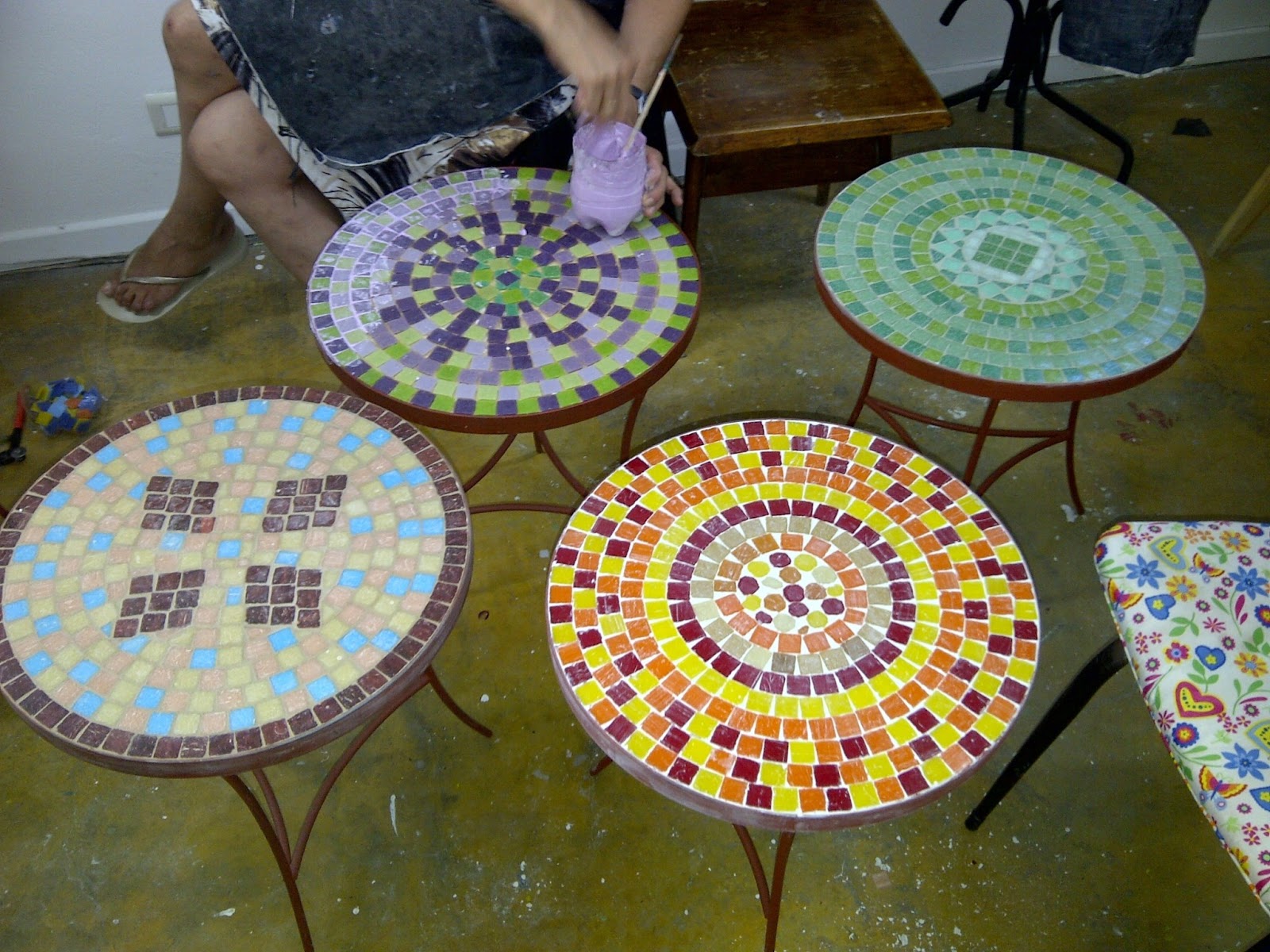 GwendyDecoración :: Mosaiquismo: TALLER DE MESAS