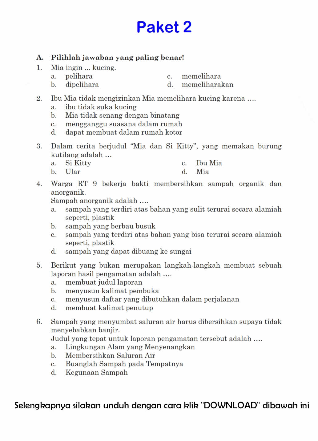 45++ Contoh soal bahasa indonesia materi musikalisasi essay info