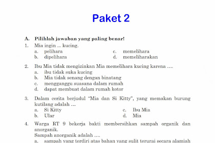 Soal Bahasa Indonesia Kelas 2 Sd Semester 1