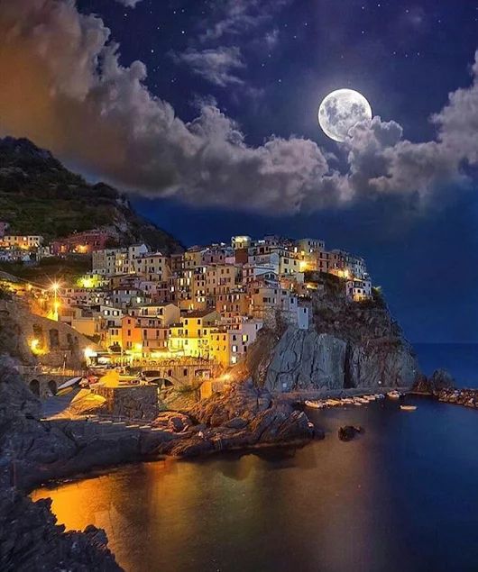 cinque terre on a full moon cinque terre on a full moon