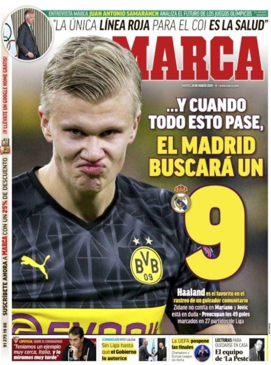 Marca: "... y cuando todo esto pase, el Madrid buscará un 9"