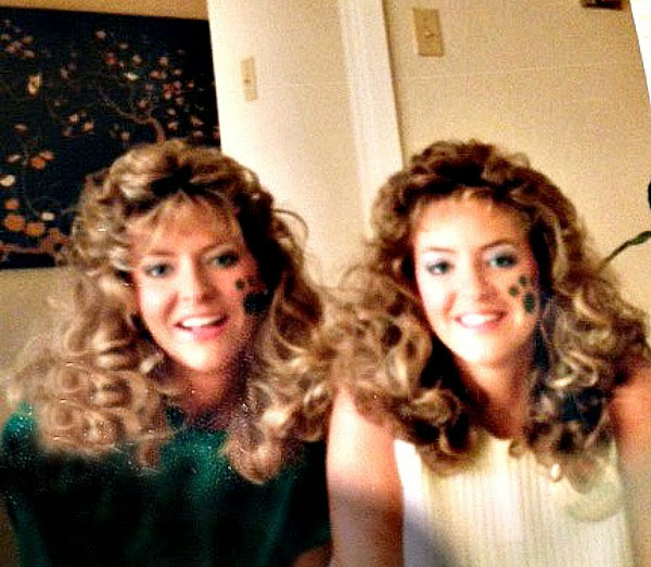 My sister and me - Baylor in the 80s