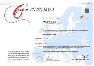 EN ISO 3834-2 Zertifikat