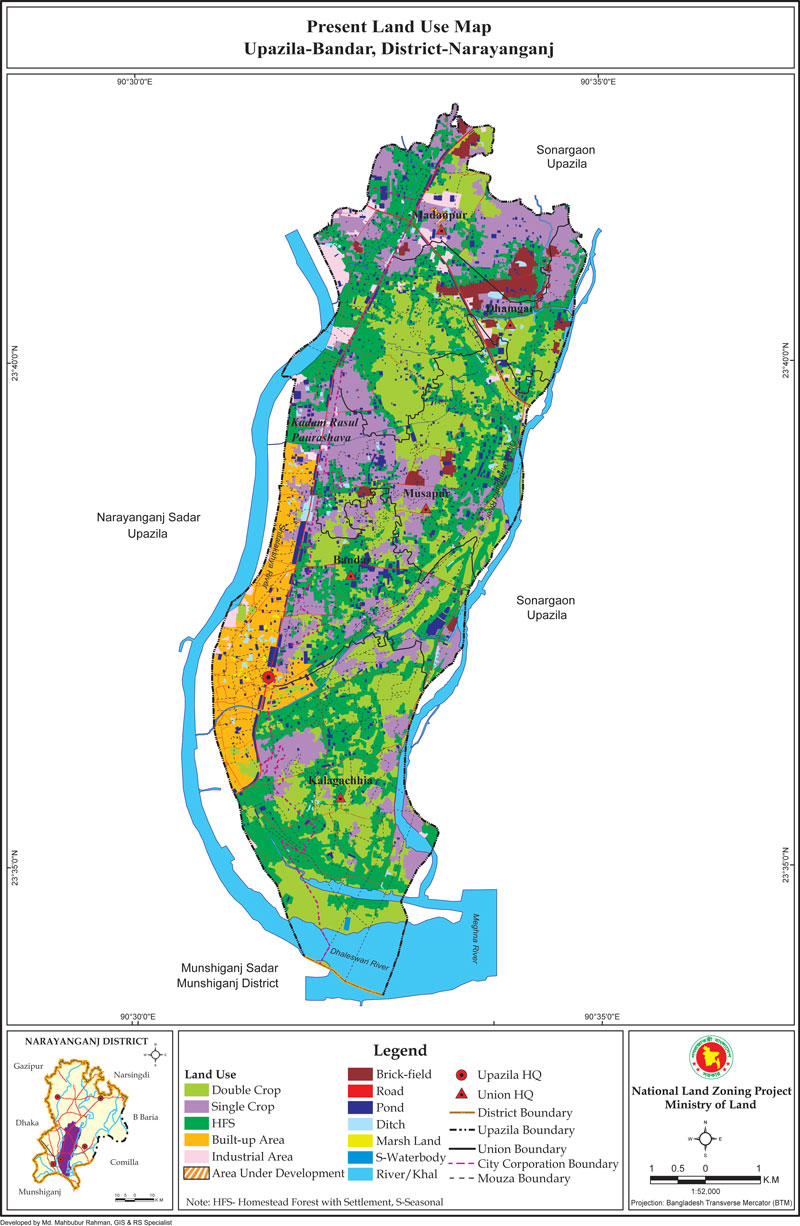 Bandar Upazila Mouza Map Narayanganj District Bangladesh