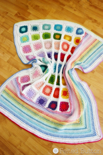 Around the Corner Blanket -- crochet pattern by Susan Carlson of Felted Button