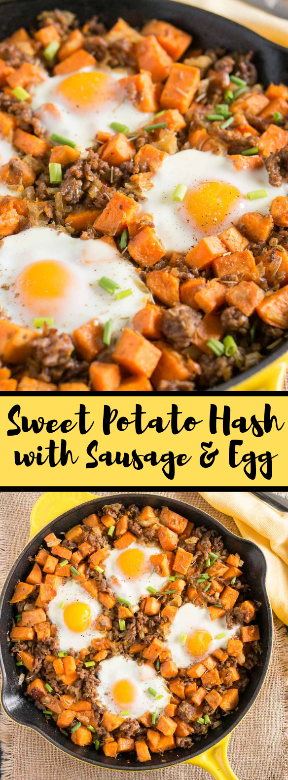 SWEET POTATO HASH WITH SAUSAGE AND EGGS SWEET POTATO HASH WITH SAUSAGE AND EGGS
