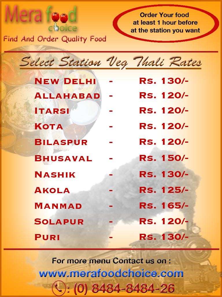 Online food Order Mera Food Choice Food for Journey Food for Train