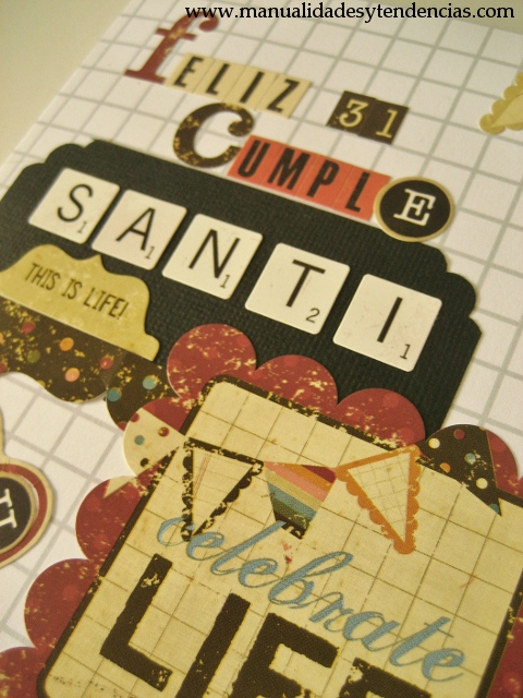 Scrapbooking Tarjeta de cumpleaños chico / Birthday card for a boy / Carte d