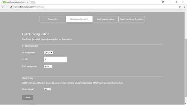 My Network Lab: Configuring Meraki MS Cloud Managed Switch
