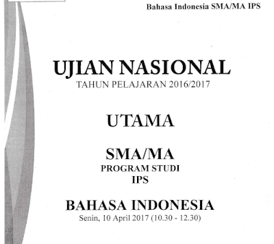 PEMBAHASAN SOAL UN 2016/2017 BAHASA INDONESIA SMA/MA NOMOR 1-25 ~ ZUHRI