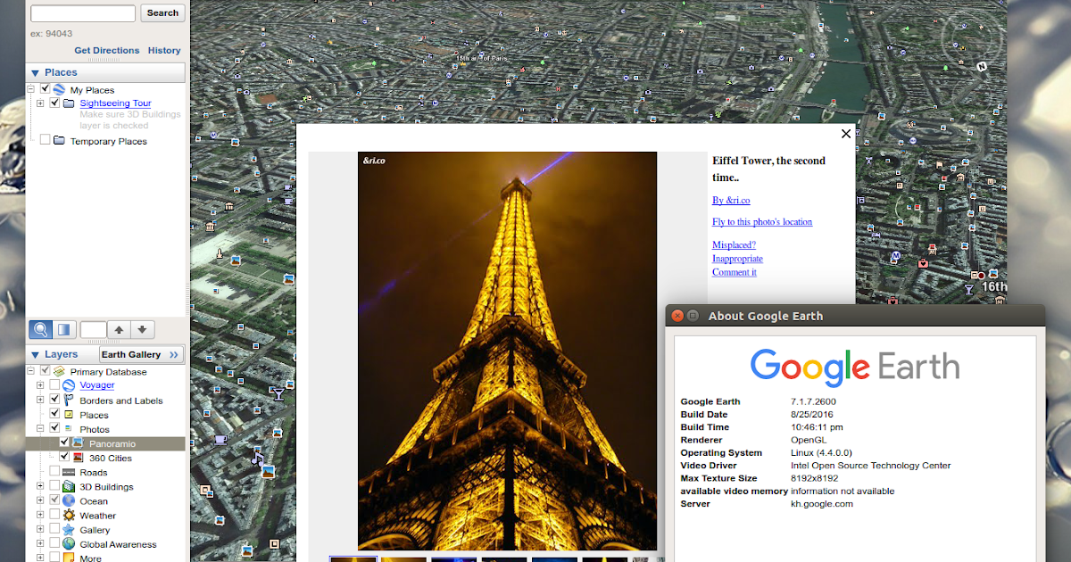 Google Earth For Linux Update Brings Fixes For Panoramio Pictures And