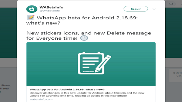 Whatsapp extend a remove messages after sending it to more than an hour and they hurried to load the new version of the application
