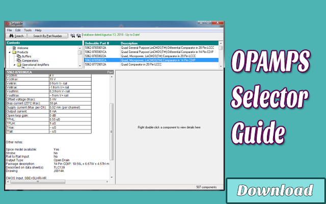 Download OPAMP Selector Guide | Kalkulator / Info & Softwares Elektronika 